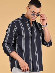 Men Striped Long Sleeve Casual Shirt - Image 7