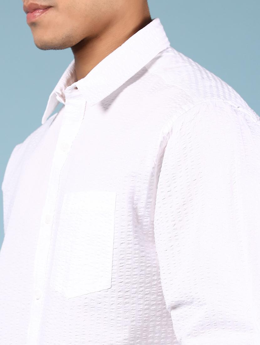 men solid long sleeve regular fit casual shirt - 21873104 - Standard Image - 4