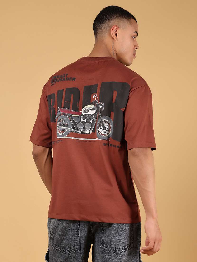 men printed short sleeve loose fit t-shirt