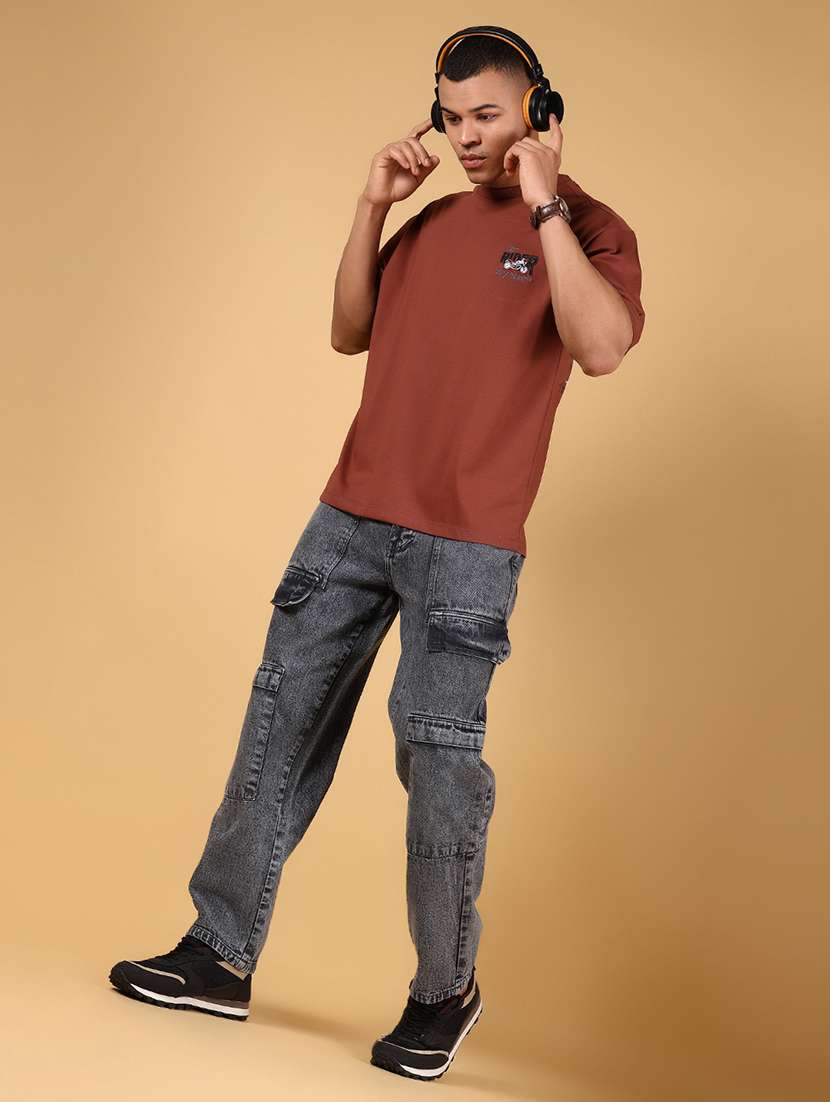 men printed short sleeve loose fit t-shirt - 21873111 -  Standard Image - 4