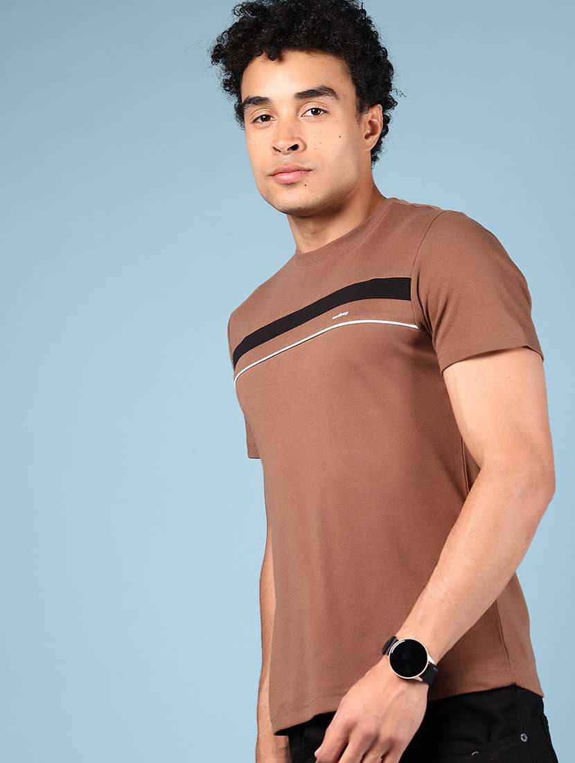 men striped short sleeve slim fit t-shirt - 21873112 -  Standard Image - 1