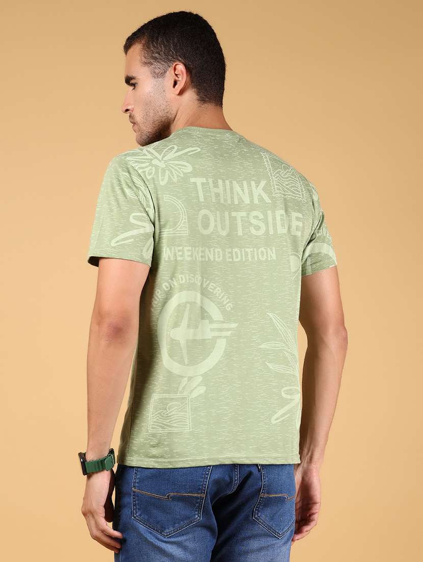 men printed short sleeve regular fit t-shirt - 21873115 -  Standard Image - 1