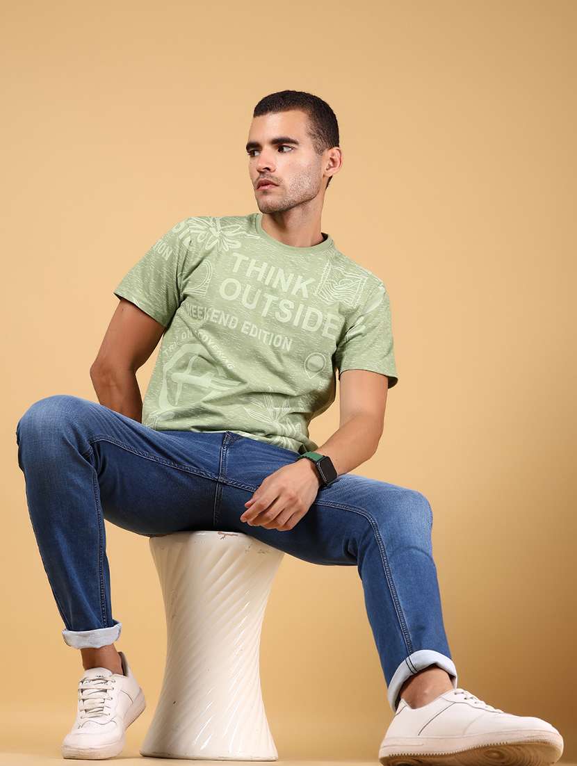 men printed short sleeve regular fit t-shirt - 21873115 -  Standard Image - 4