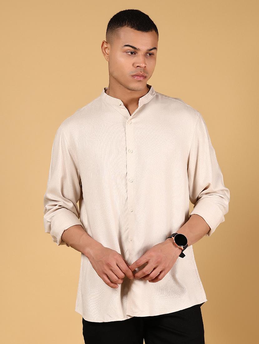 men solid long sleeve regular fit casual shirt - 21873117 - Standard Image - 1