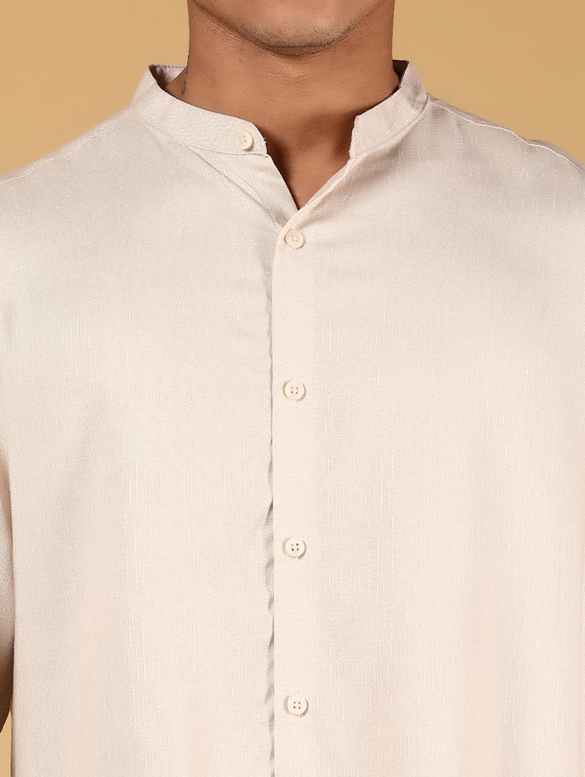 men solid long sleeve regular fit casual shirt - 21873117 - Standard Image - 4