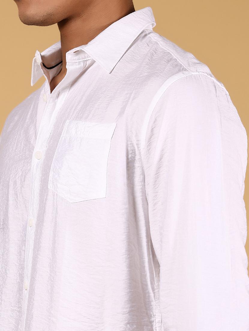 men solid long sleeve regular fit casual shirt - 21873119 - Standard Image - 4