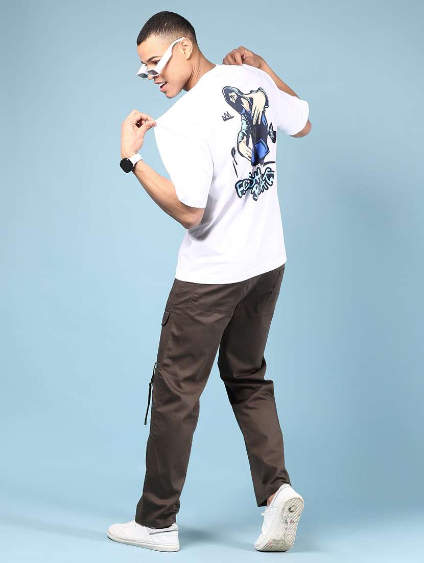 white cotton back print tshirt - 21873144 -  Standard Image - 4