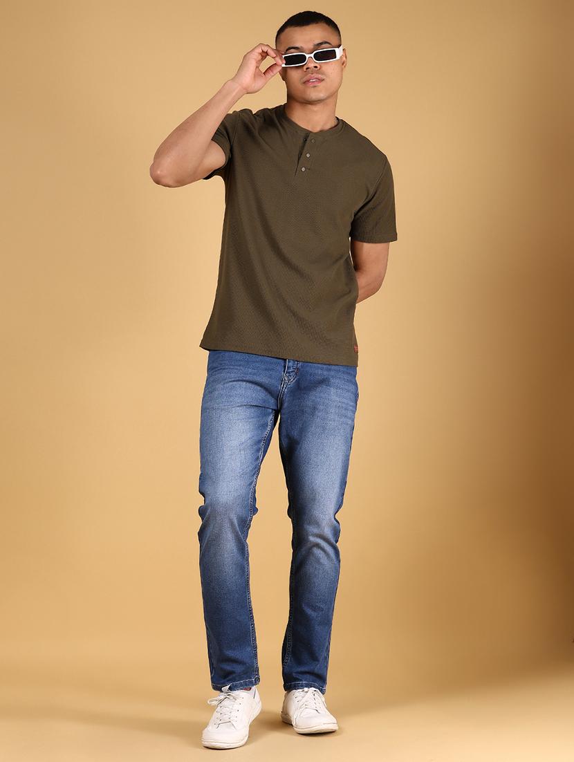 olive cotton chest print tshirt - 21873153 - Standard Image - 4
