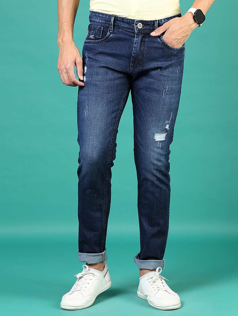 men distress mid rise full length jean - 21873161 -  Standard Image - 1