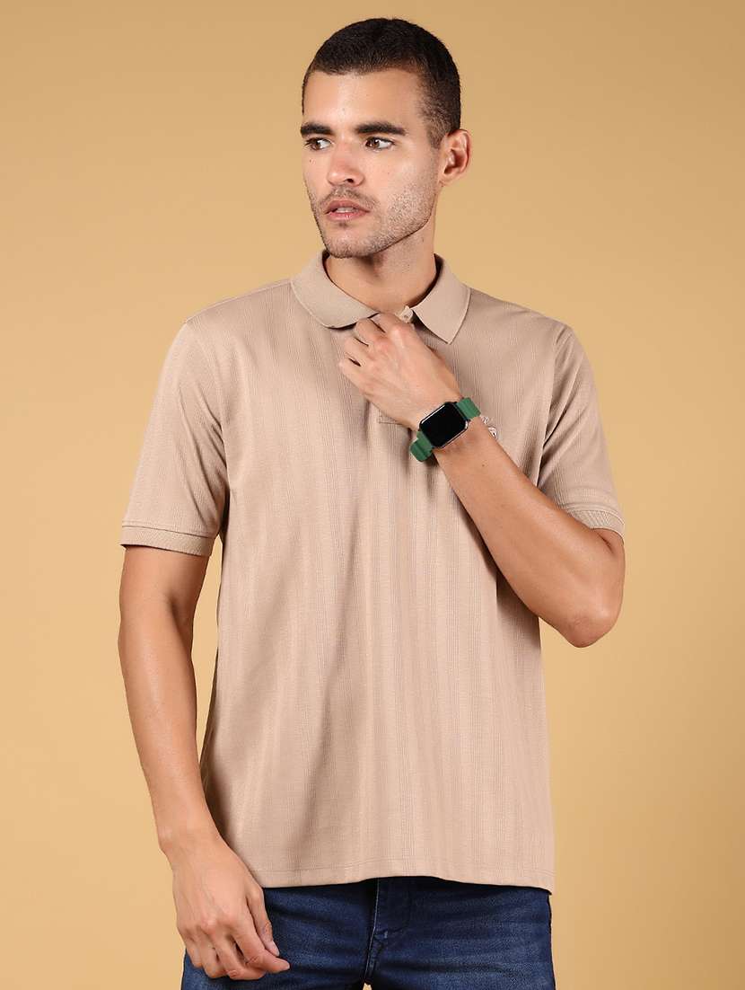 men striped short sleeve regular fit polo t-shirt - 21873163 -  Standard Image - 1