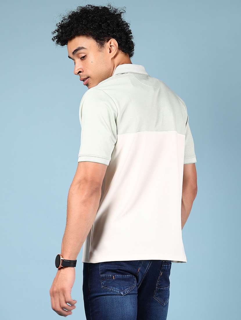 men color block short sleeve regular fit polo t-shirt - 21873164 -  Standard Image - 1