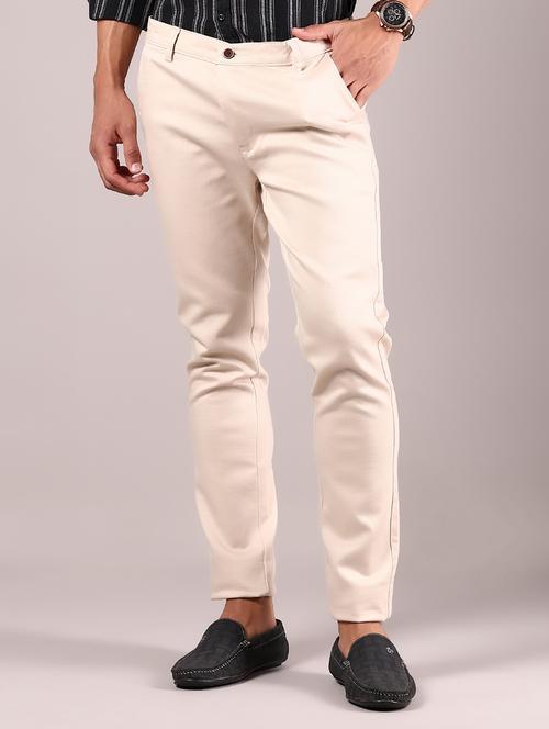 men solid md rise flat front casual chinos  - 21873203 -  Standard Image - 0