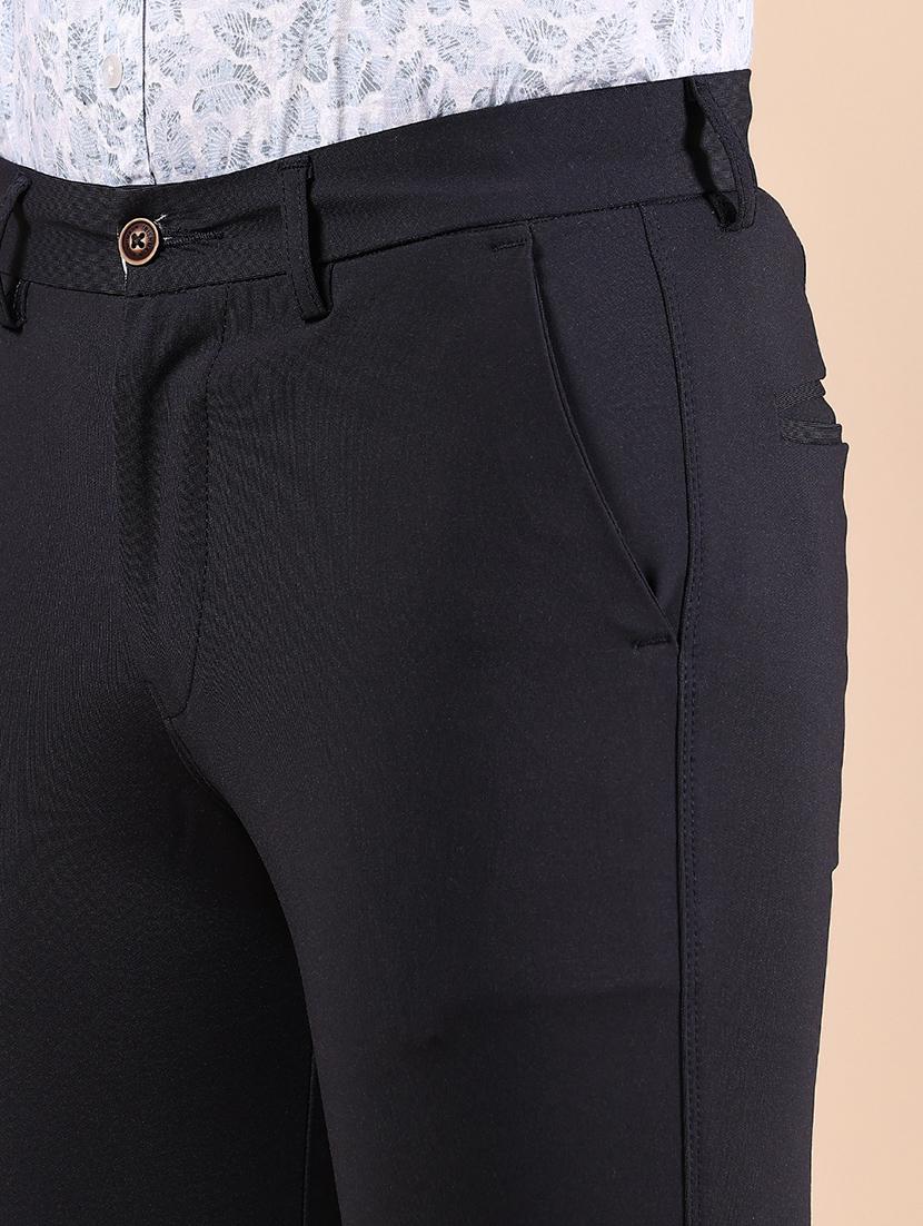 men solid md rise casual chinos - 21873308 - Standard Image - 4