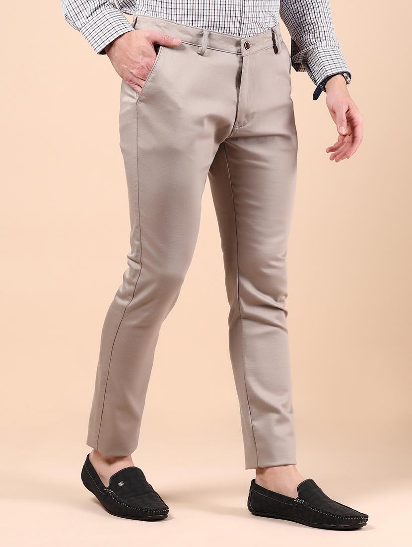 men solid md rise casual chinos  - 21873310 -  Standard Image - 1