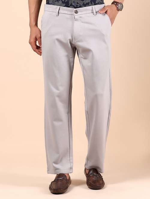 men solid mid rise straight fit chinos  - 21873316 -  Standard Image - 0