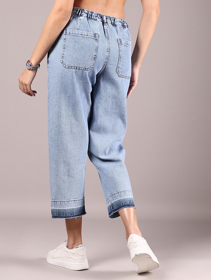 women solid high rise straight fit jean - 21873318 - Standard Image - 4