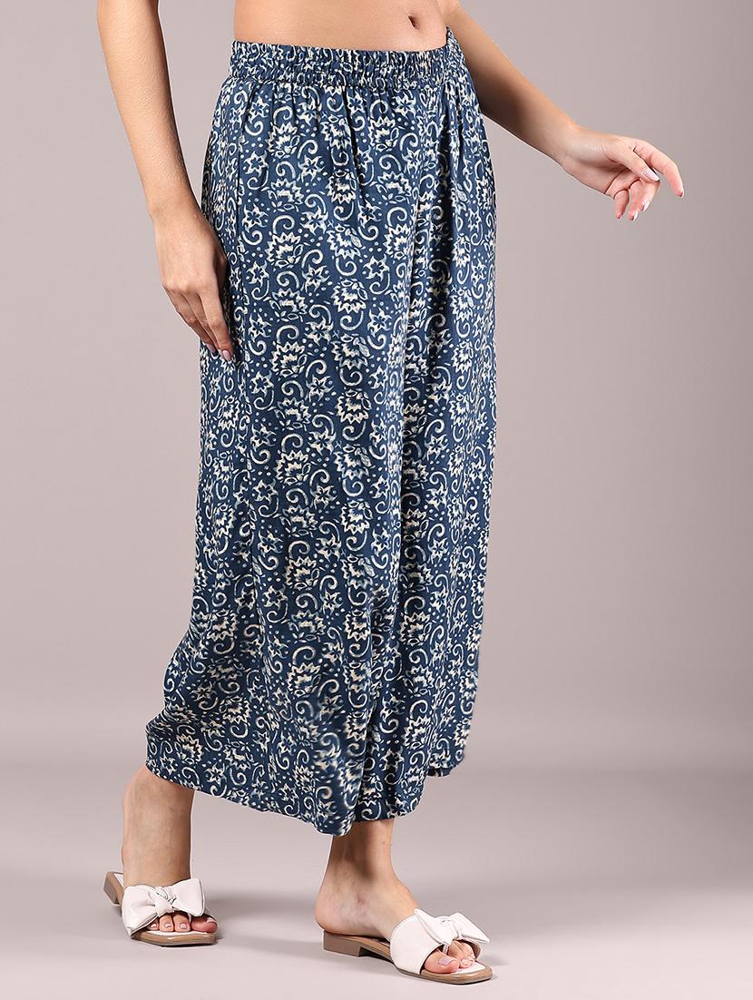 women printed mid rise flared palazzo - 21873320 - Standard Image - 1
