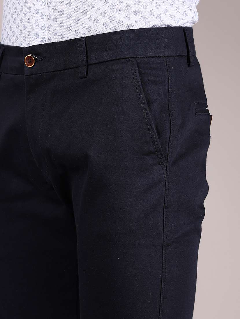 men solid md rise casual chinos  - 21873443 -  Standard Image - 4