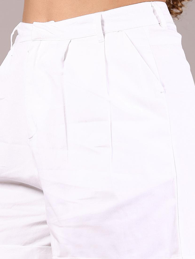 women solid high rise tailored short - 21873533 - Standard Image - 4