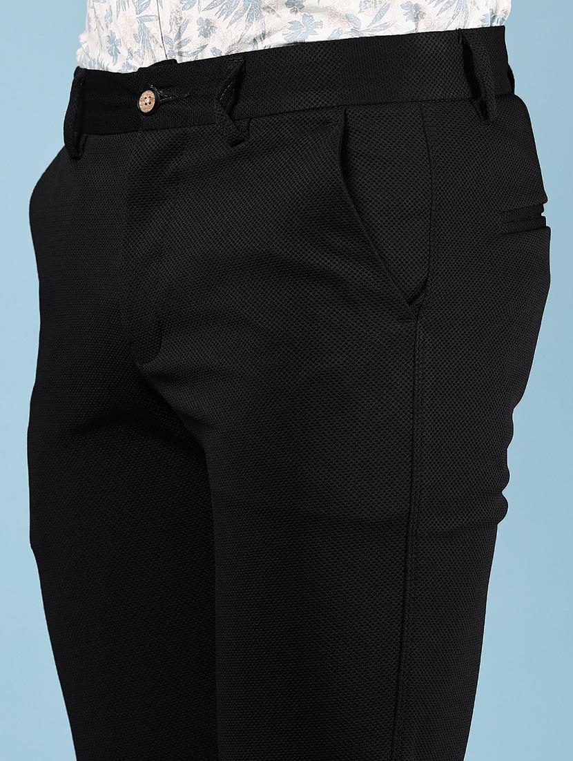 men solid md rise casual chinos - 21873539 - Standard Image - 4