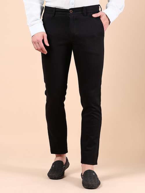 men solid md rise casual chinos  - 21873541 -  Standard Image - 0
