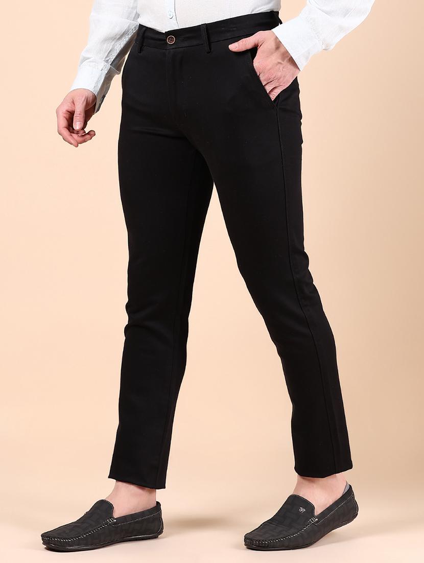 men solid md rise casual chinos  - 21873541 -  Standard Image - 1