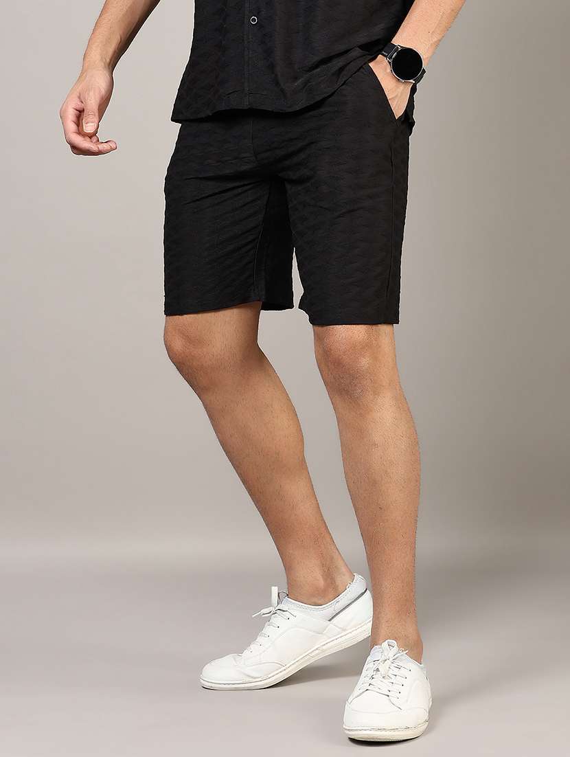 men self design mid rise regular fit shorts - 21873549 -  Standard Image - 1