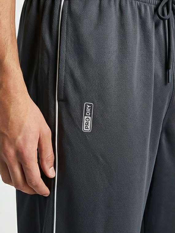 men solid mid rise full length track pant - 21873555 -  Standard Image - 1