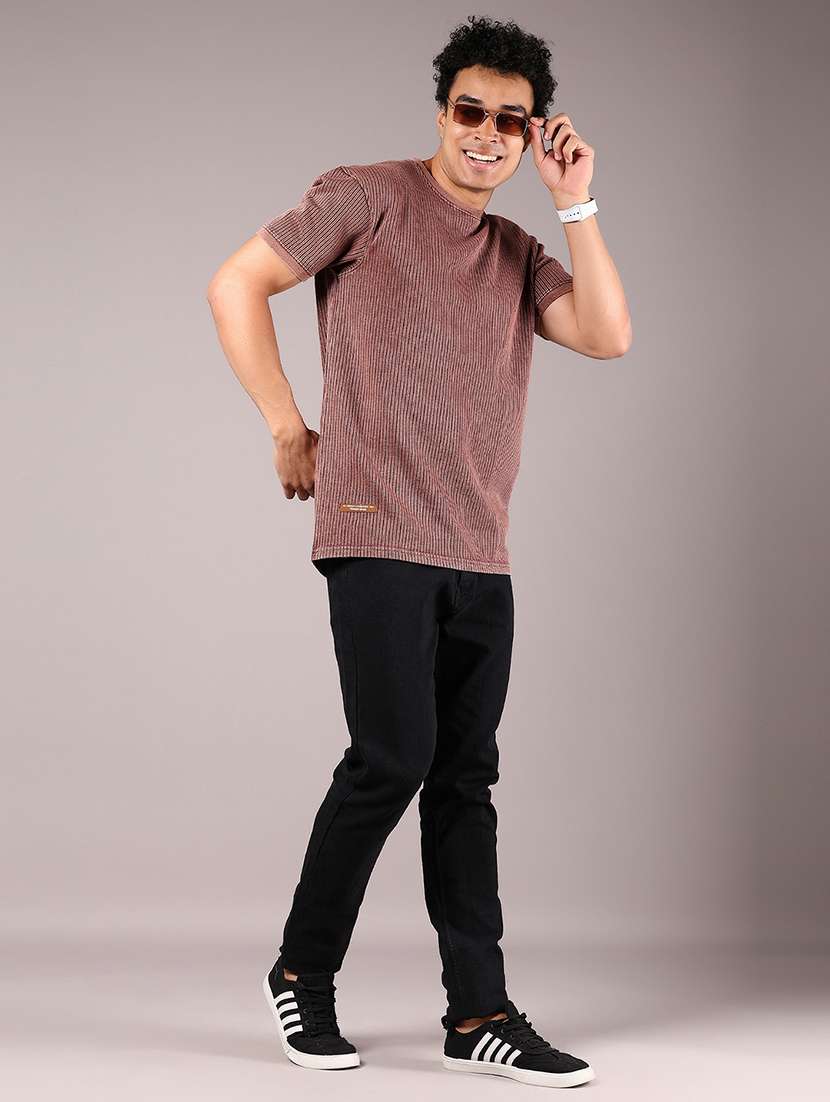 men self design short sleeve regular fit t-shirt - 21873631 -  Standard Image - 4