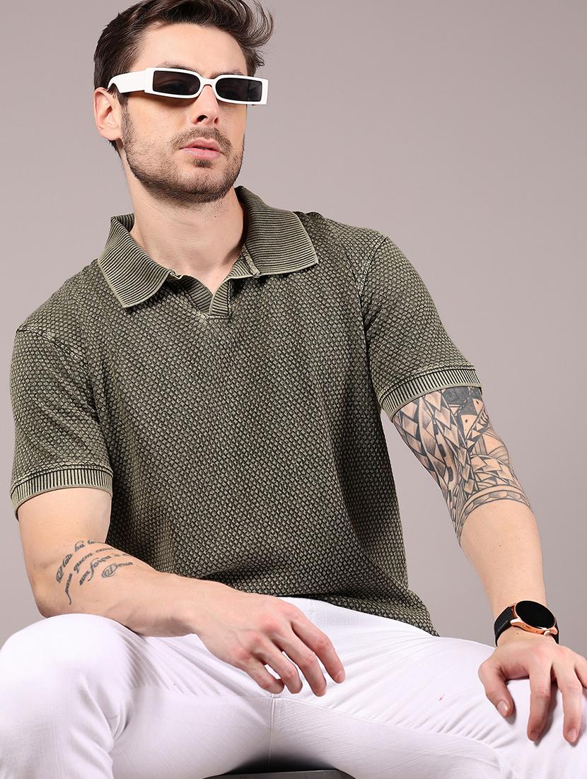 men self design short sleeve regular fit polo t-shirt - 21873692 - Zoom Image - 0