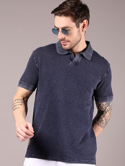 men self design short sleeve regular fit polo t-shirt - 21873693 - Standard Image - 0