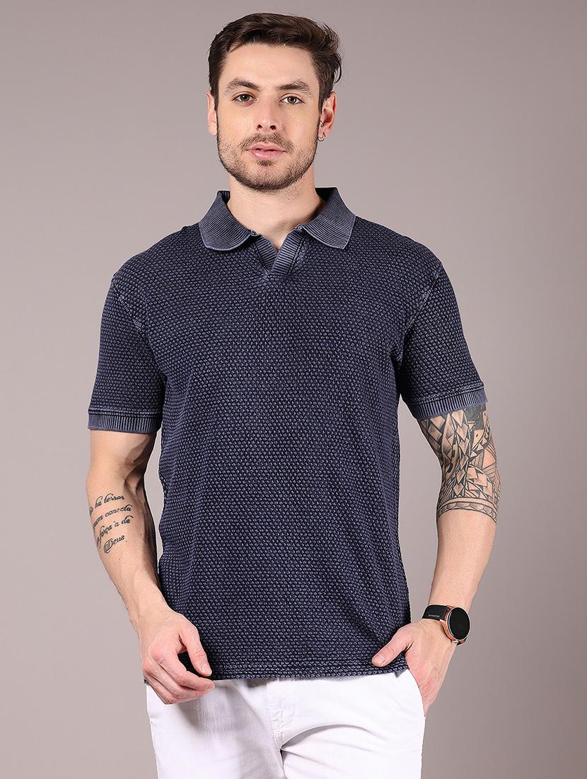 men self design short sleeve regular fit polo t-shirt - 21873693 - Standard Image - 1