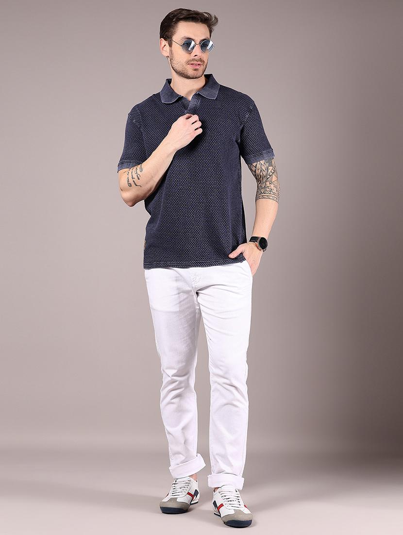 men self design short sleeve regular fit polo t-shirt - 21873693 - Standard Image - 4