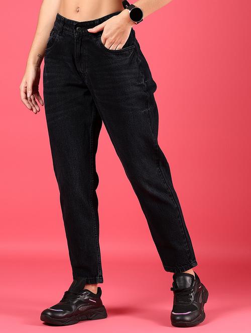 women black high rise mom fit jean - 21873771 -  Standard Image - 0