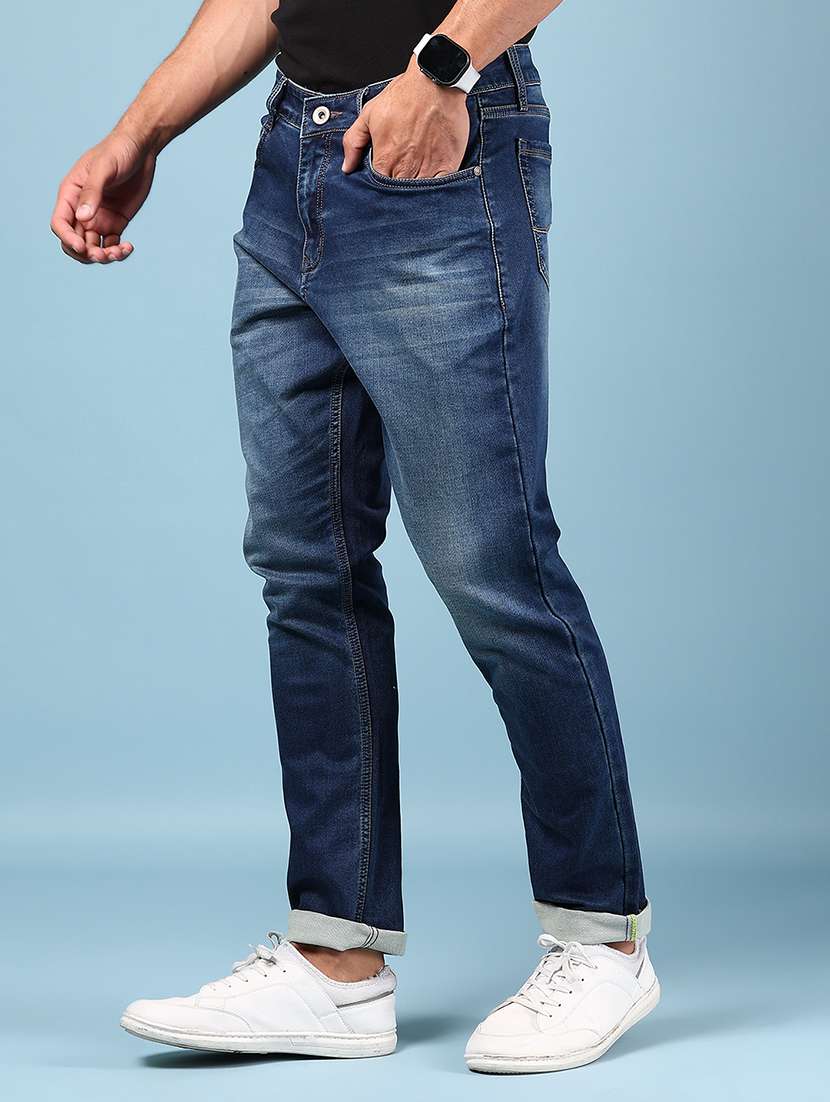 men solid mid rise slim fit jean - 21873807 -  Standard Image - 1