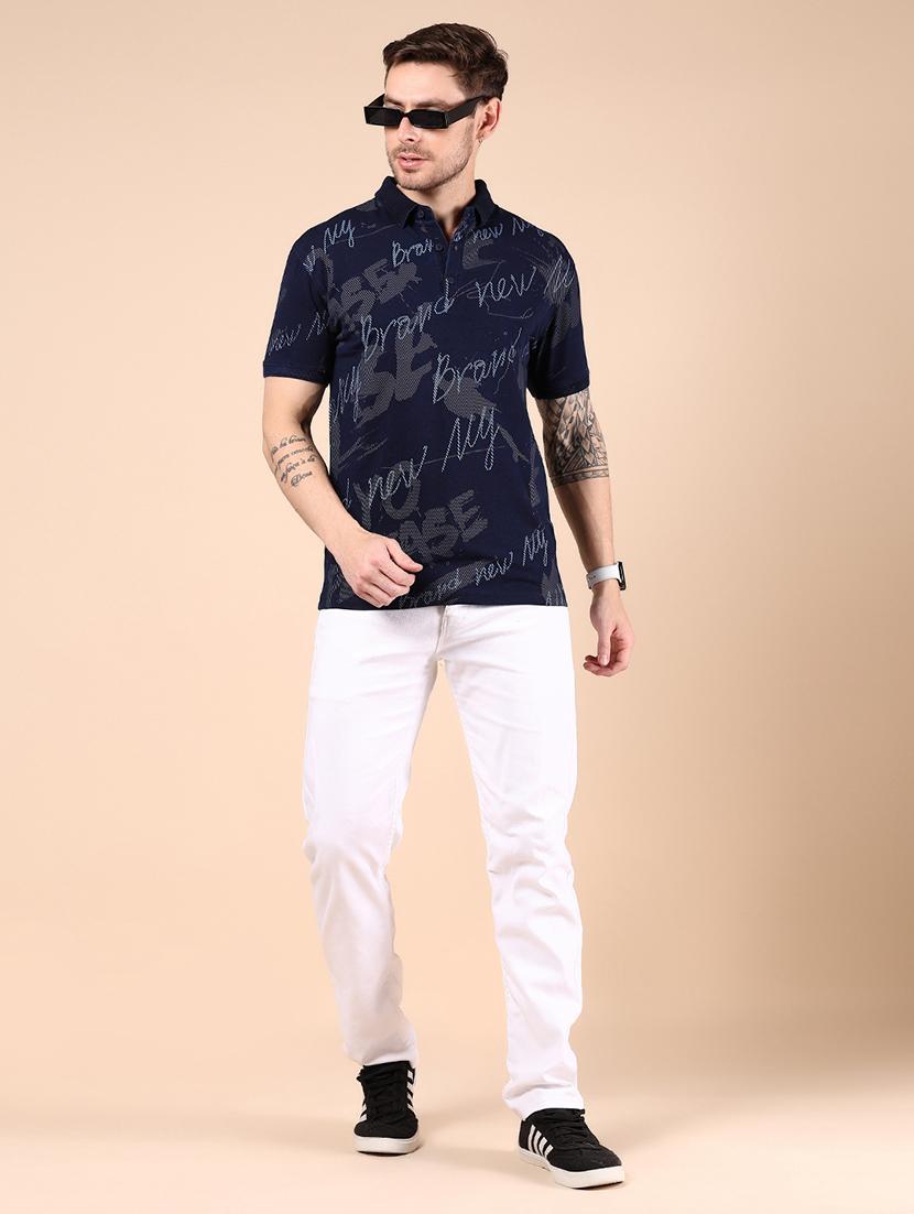 men printed short sleeve regular fit polo t-shirt - 21873810 - Standard Image - 4