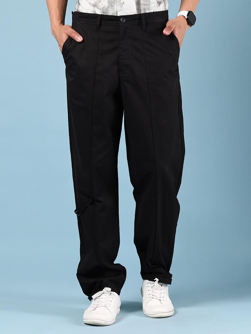 men solid mid rise pleated chinos - 21873831 - Zoom Image - 0