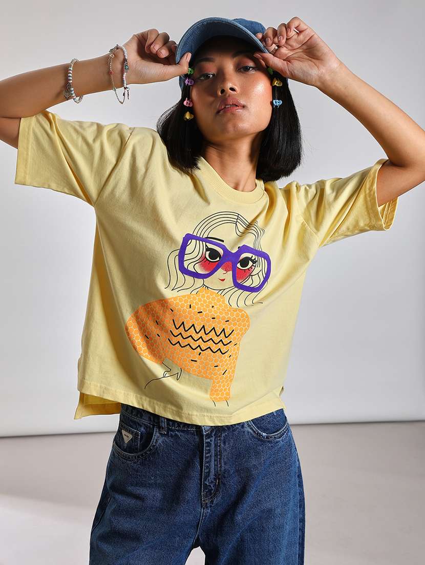 women printed short sleeve oversized t-shirt