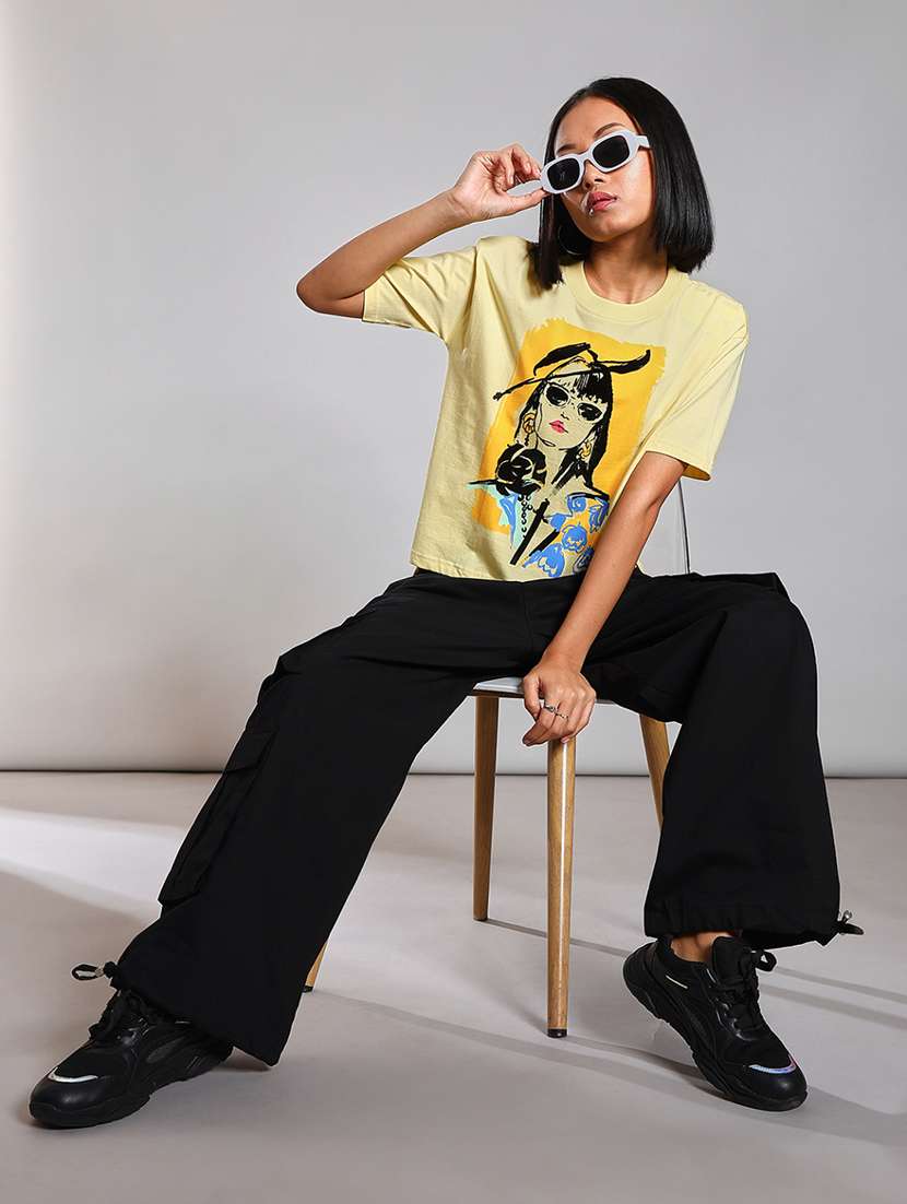 women printed short sleeve oversized t-shirt - 21873859 -  Standard Image - 4