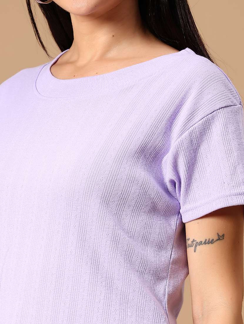 women solid short sleeve regular fit t-shirt - 21873870 -  Standard Image - 4