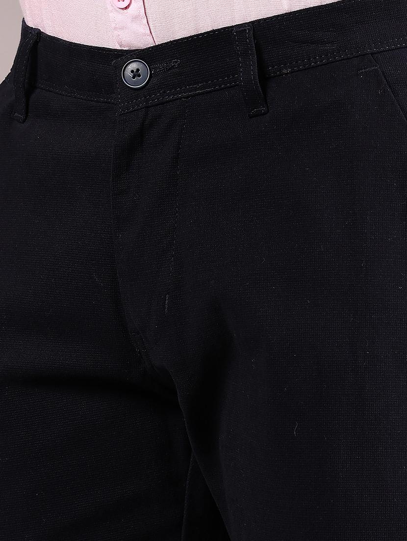 men solid md rise casual chinos - 21873879 - Standard Image - 4