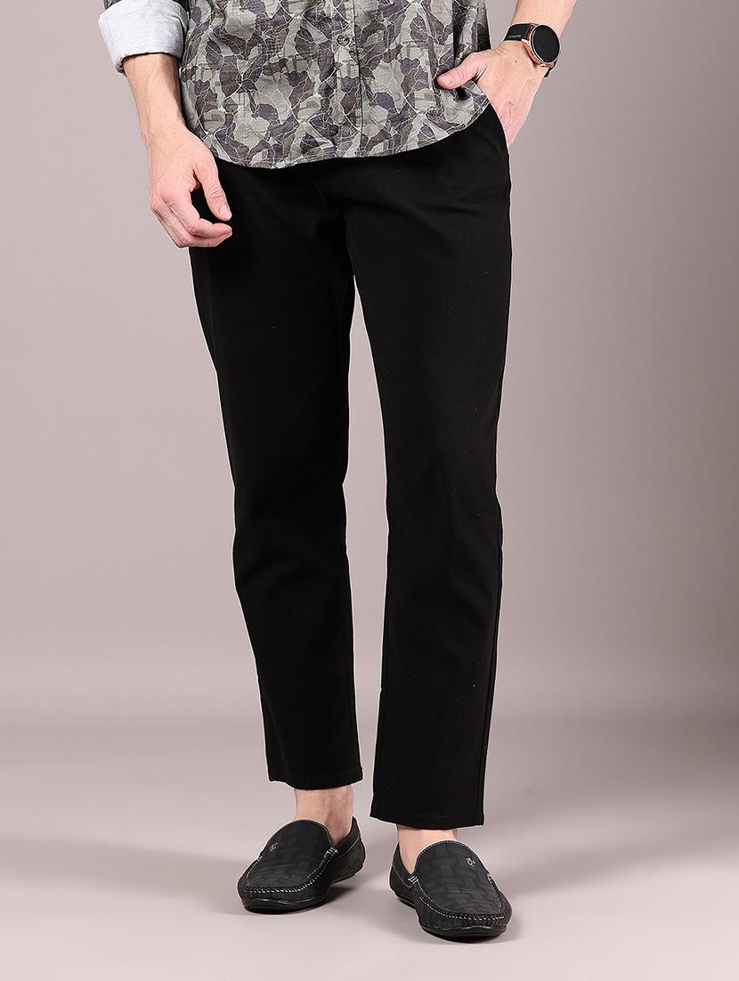 men solid md rise casual chinos - 21873880 - Standard Image - 1
