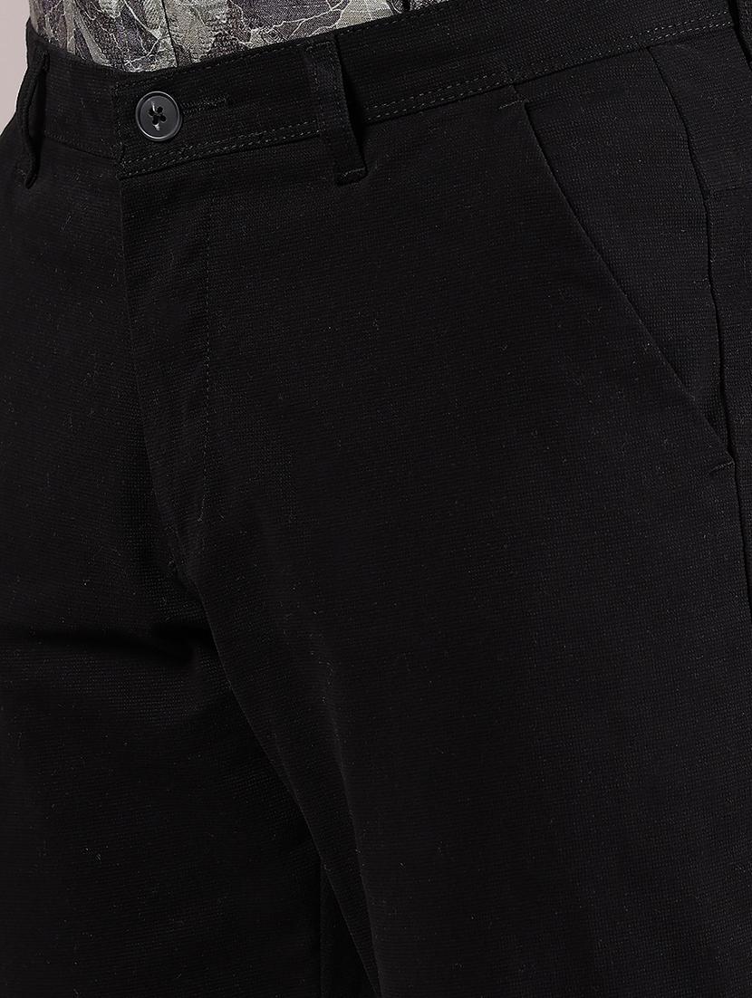 men solid md rise casual chinos - 21873880 - Standard Image - 4
