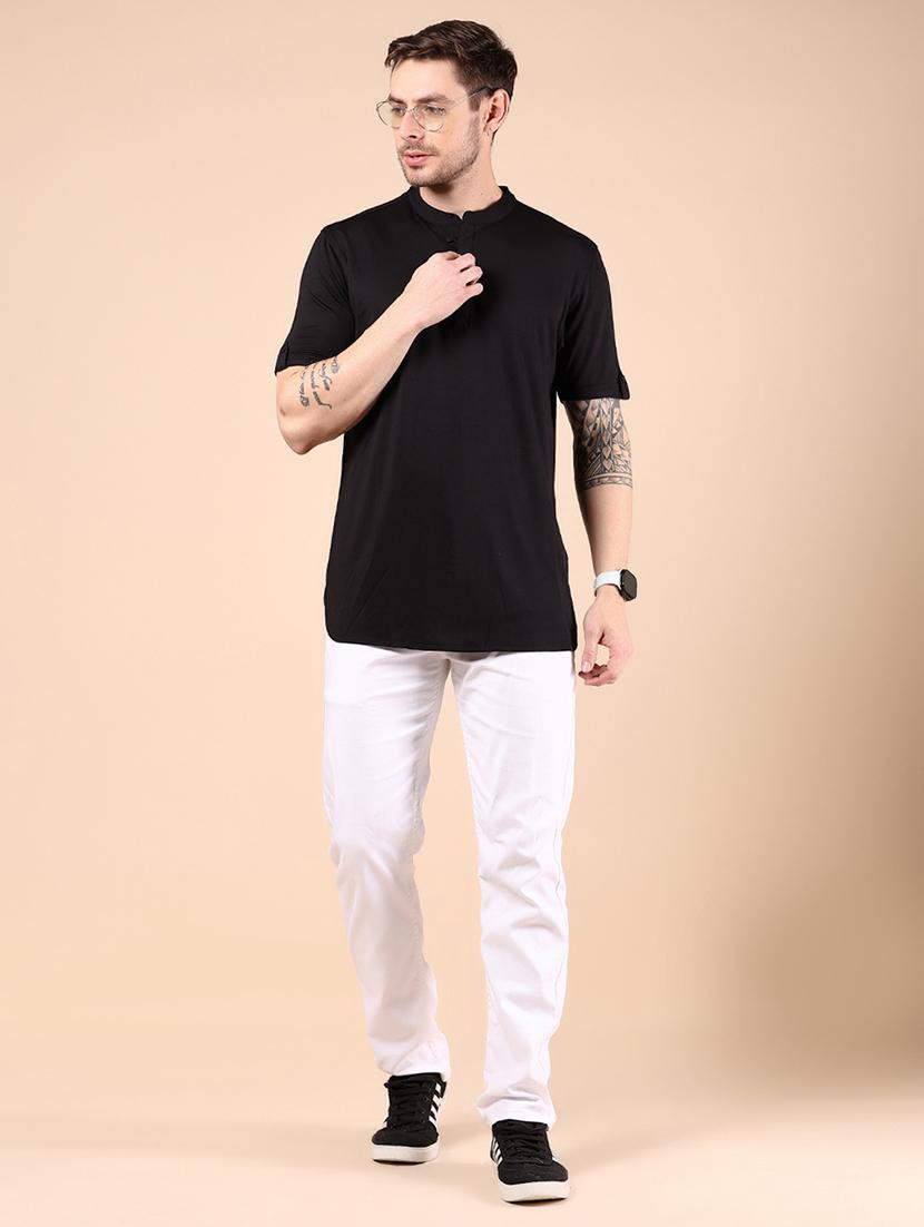men solid short sleeve regular fit t-shirt - 21873892 - Standard Image - 4