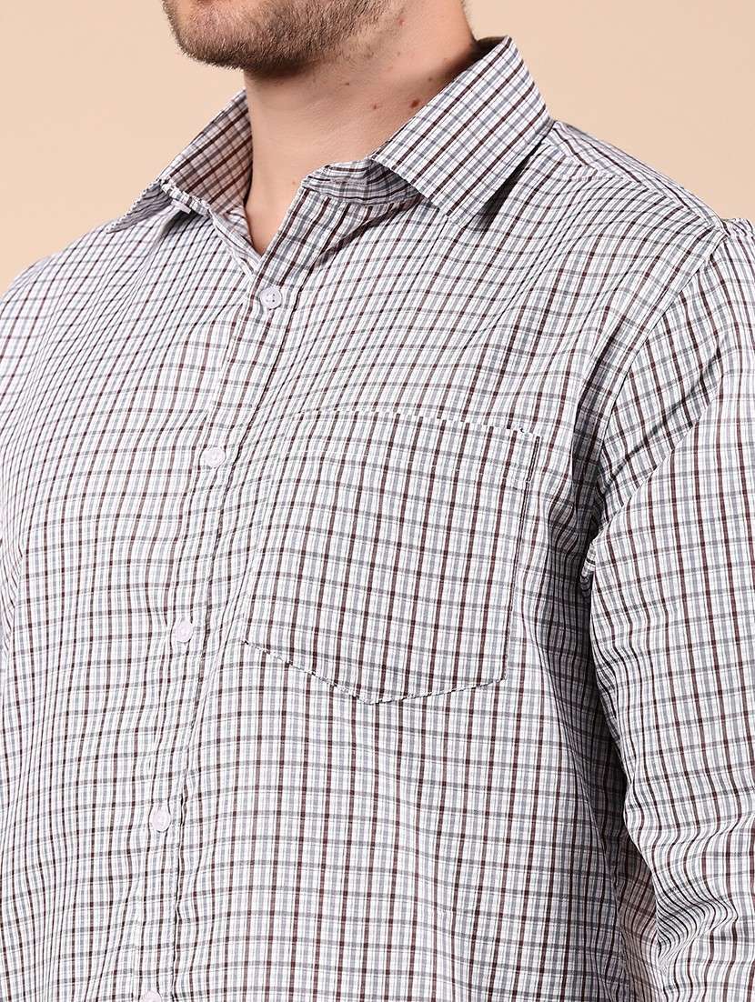 men checkered long sleeve formal shirt - 21873991 -  Standard Image - 4
