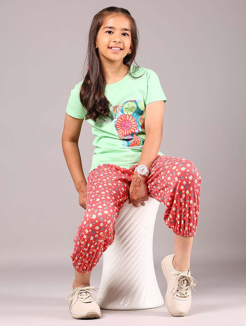 girls red cotton harem trouser - 21874025 -  Standard Image - 4