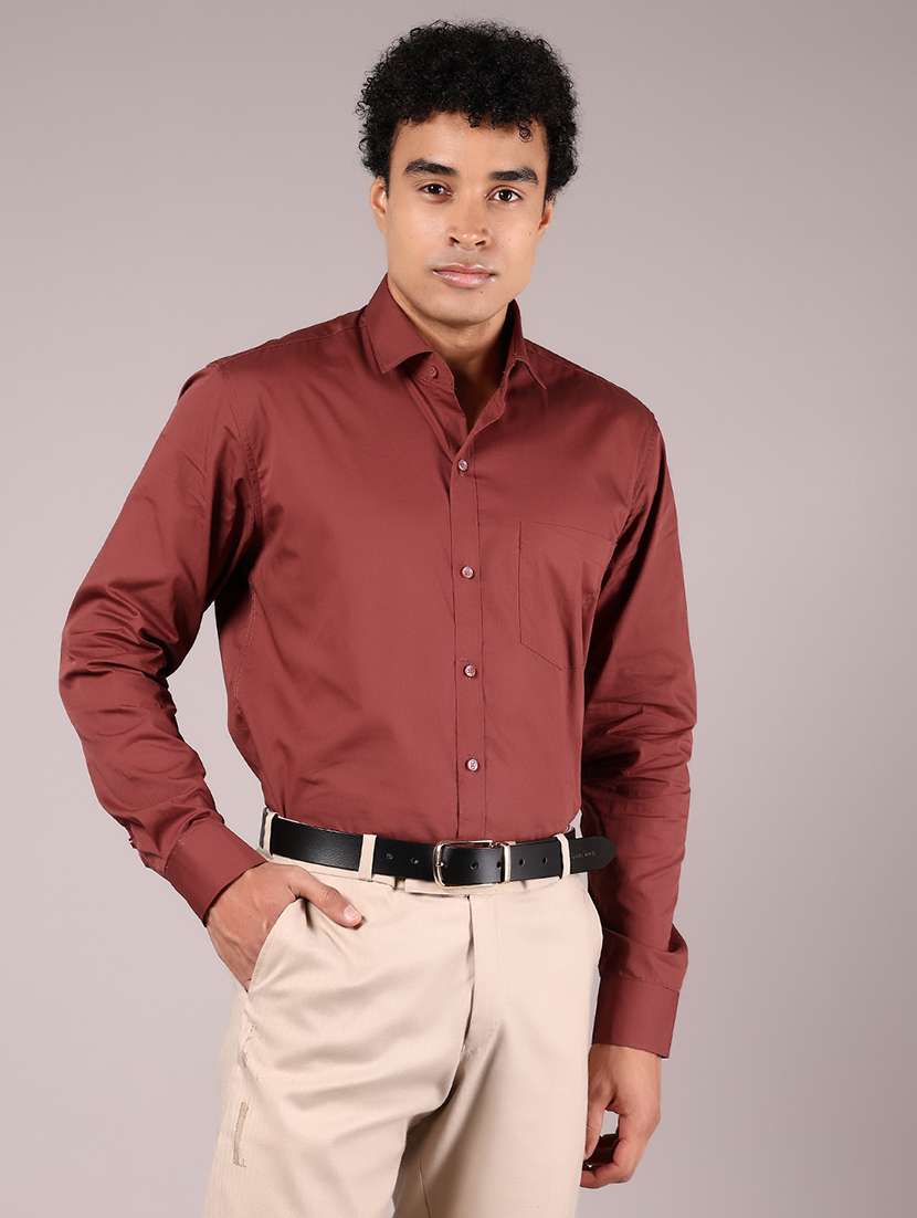 men solid long sleeve formal shirt - 21874031 -  Standard Image - 1