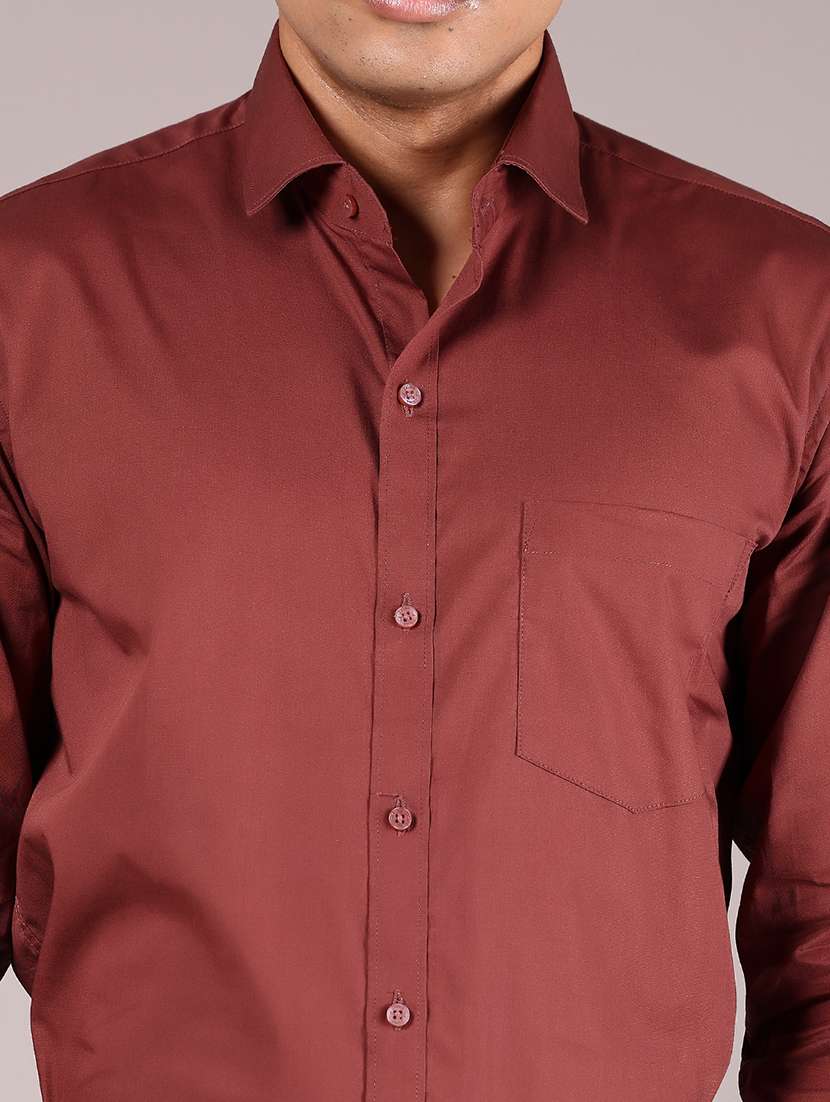 men solid long sleeve formal shirt - 21874031 -  Standard Image - 4