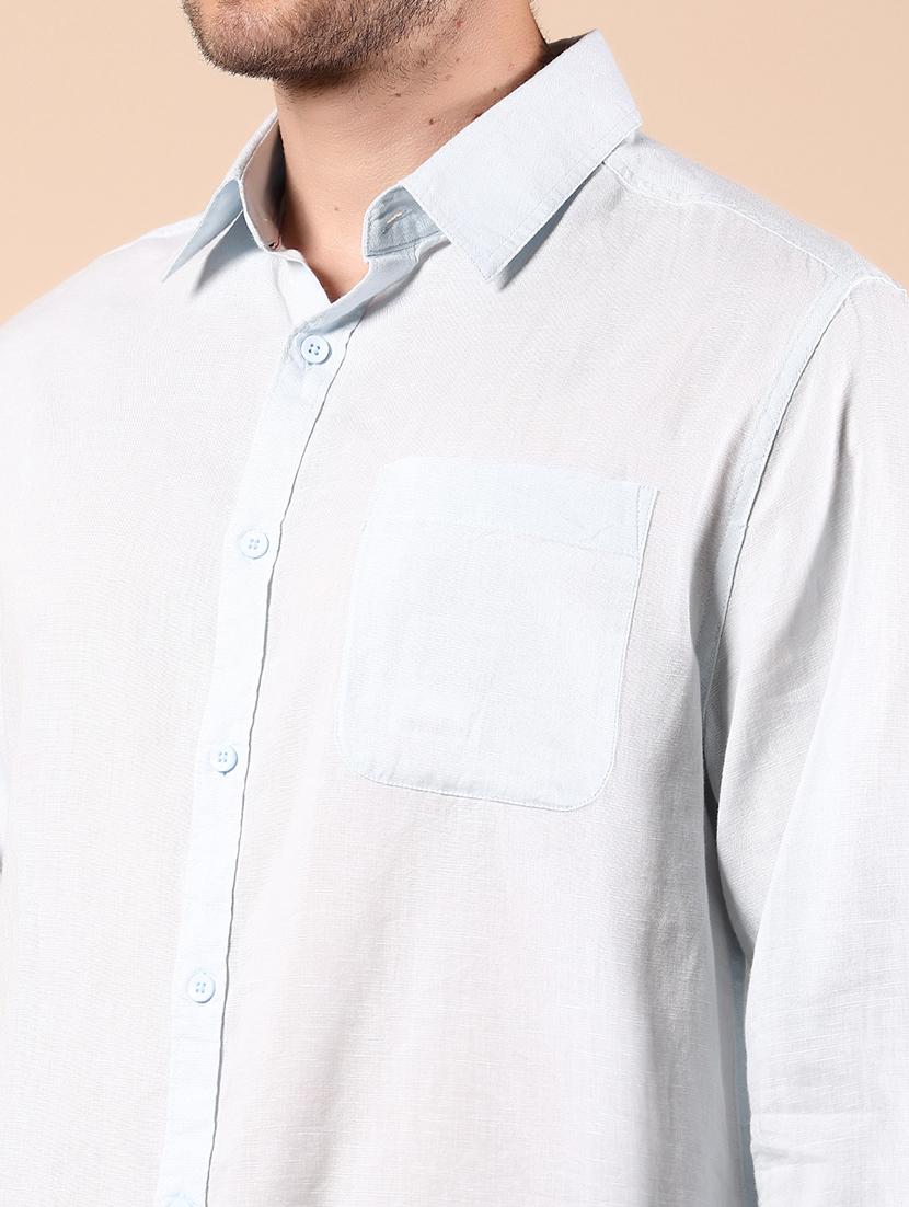 men solid long sleeve regular fit casual shirt - 21874048 - Standard Image - 4