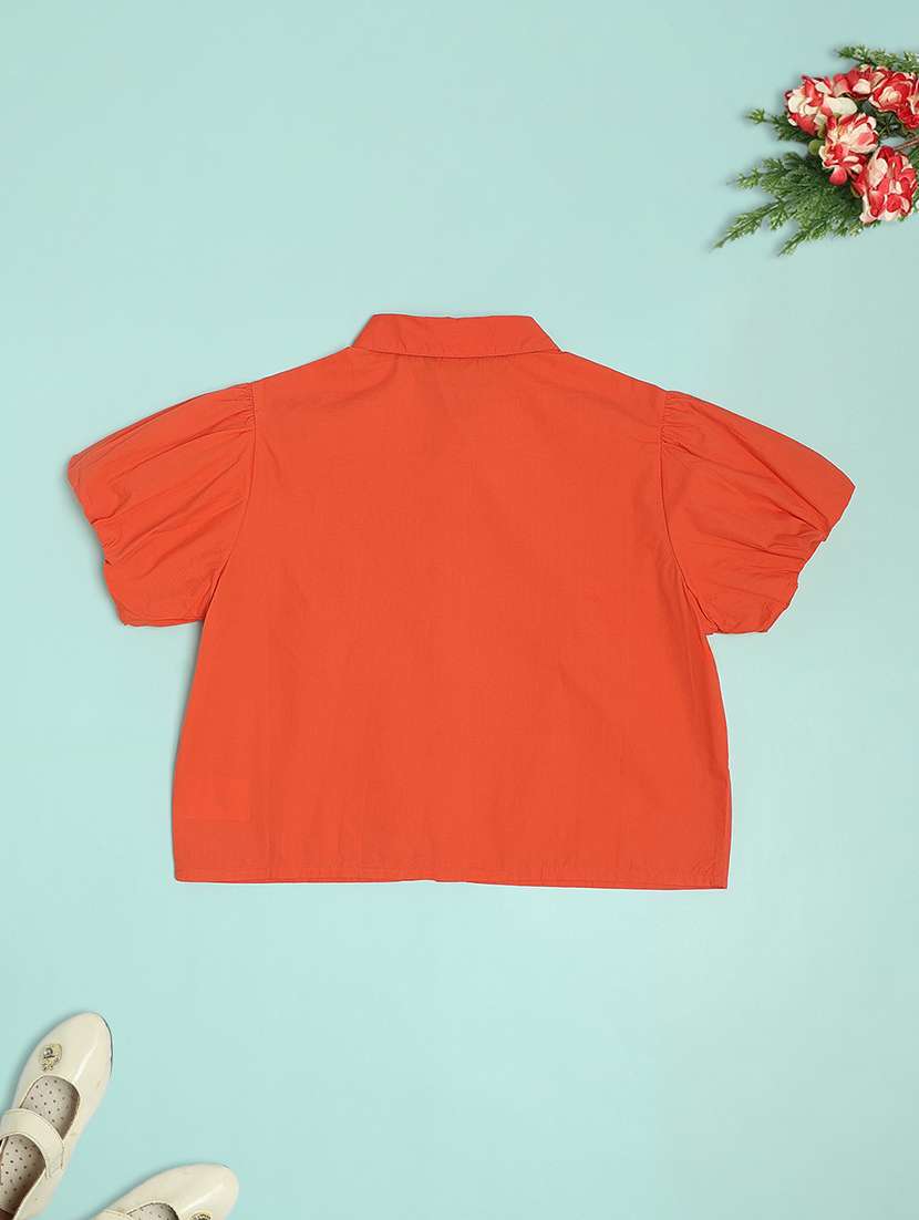girls orange cotton top - 21874066 -  Standard Image - 1